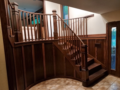 Remodeled Curved Staircase