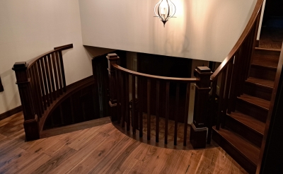 Remodeled Curved Staircase